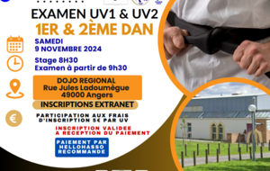 EXAMEN UV1 / UV2 1ER ET 2ÈME DAN