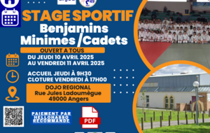 Stage sportif départemental AVRIL 2025